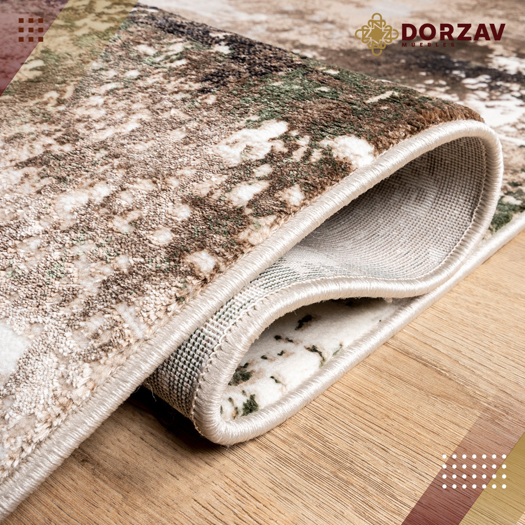 Tapete Decorativo Delme T5151 Crema / Verde – Abstracto · Interior