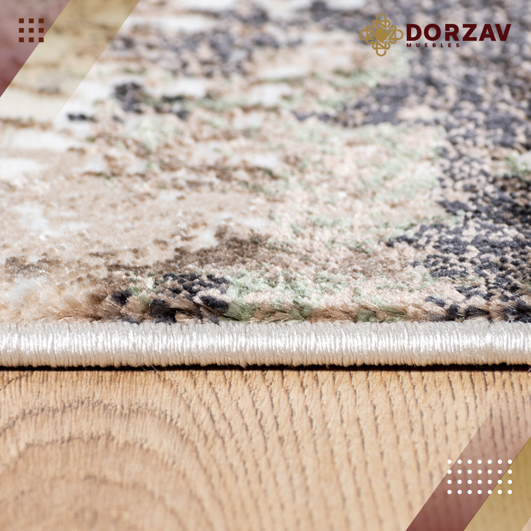 Tapete Decorativo Delme T5151 Crema / Verde – Abstracto · Interior