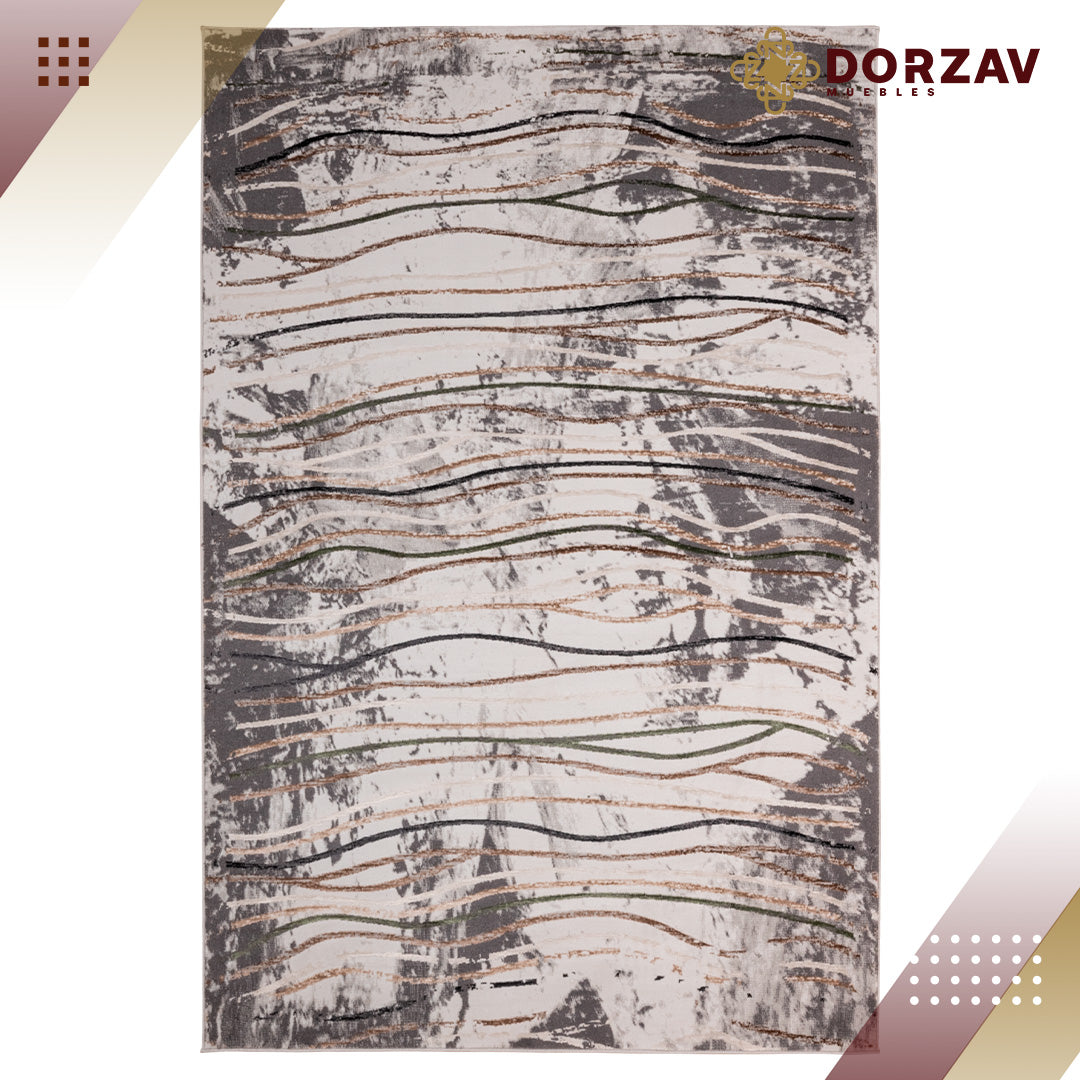 Tapete Decorativo Delme T5153 Gris / Azul – Abstracto · Interior
