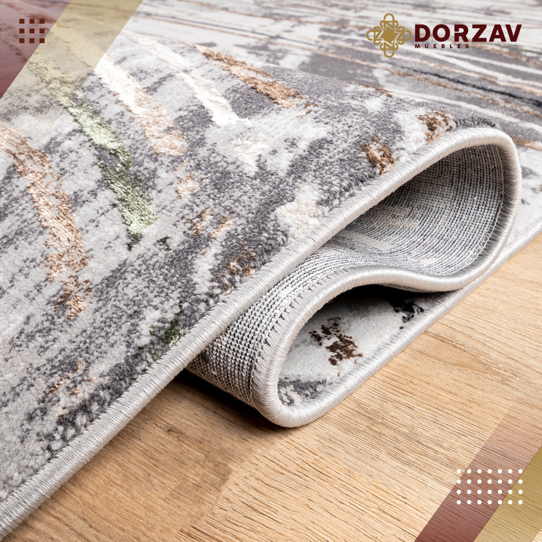 Tapete Decorativo Delme T5153 Gris / Azul – Abstracto · Interior