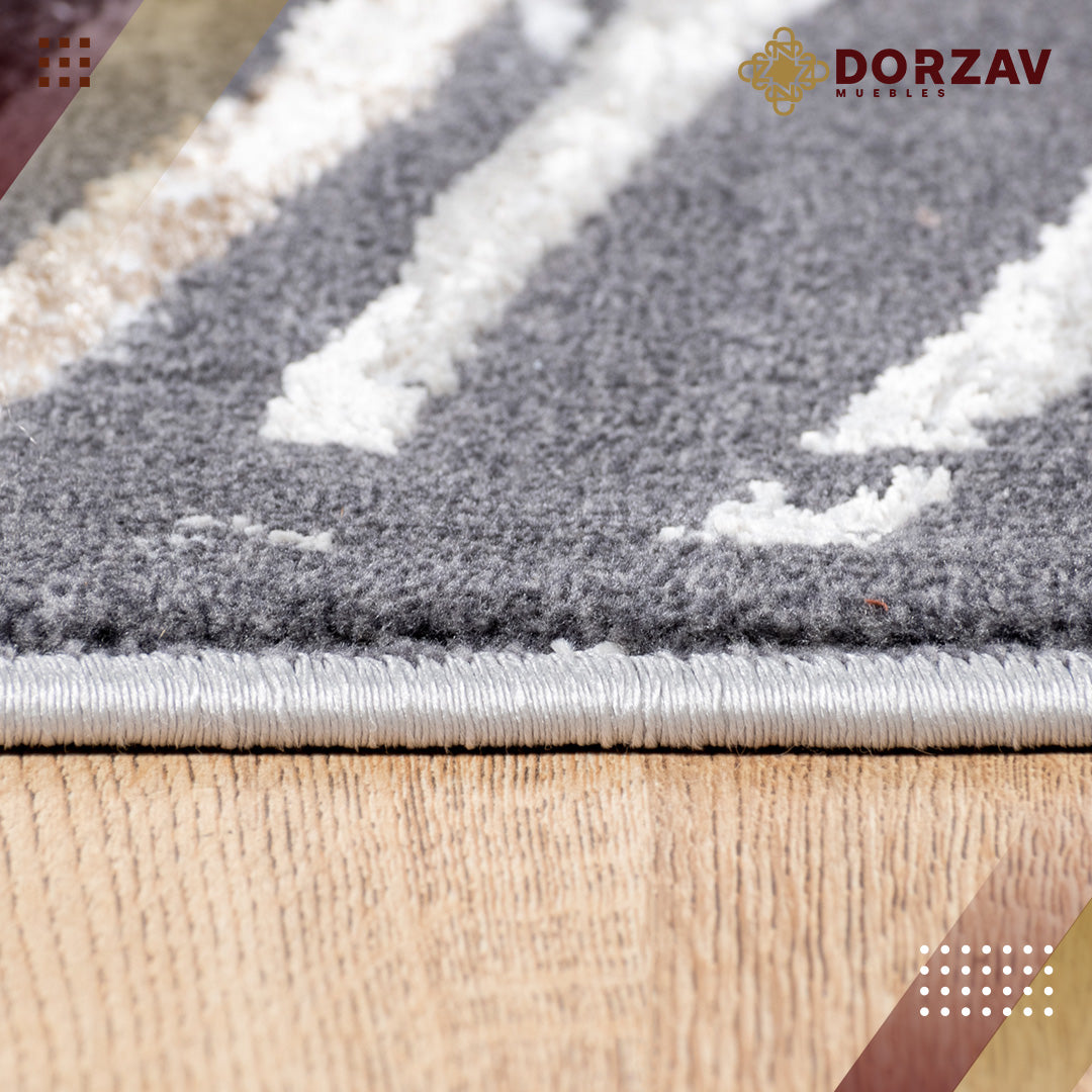 Tapete Decorativo Delme T5153 Gris / Azul – Abstracto · Interior