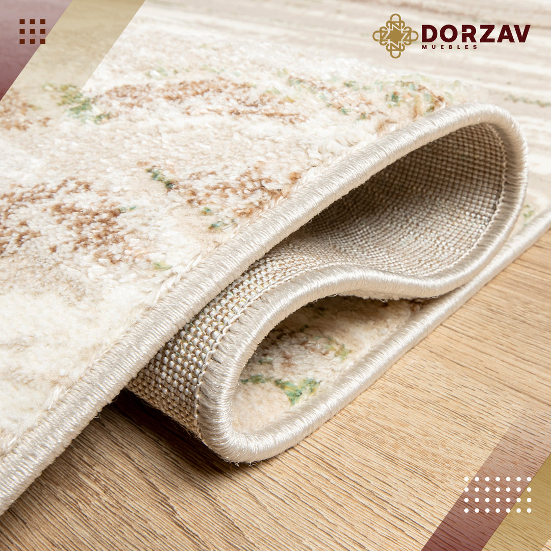 Tapete Decorativo Deniz U7013 Crema / Verde – Abstracto · Interior