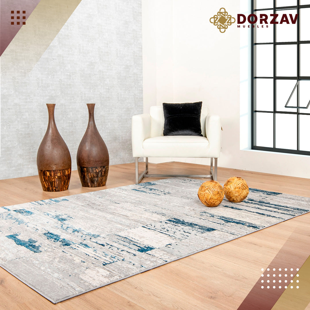 Tapete Decorativo Deniz U7015 Gris / Crema – Abstracto · Interior