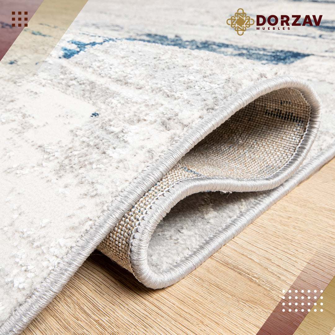 Tapete Decorativo Deniz U7015 Gris / Crema – Abstracto · Interior