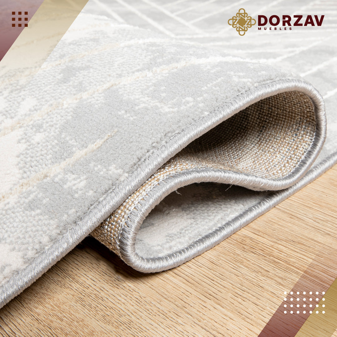 Tapete Decorativo Deniz U7011 Gris / Crema – Abstracto · Interior
