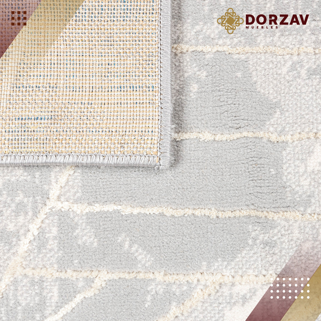 Tapete Decorativo Deniz U7011 Gris / Crema – Abstracto · Interior