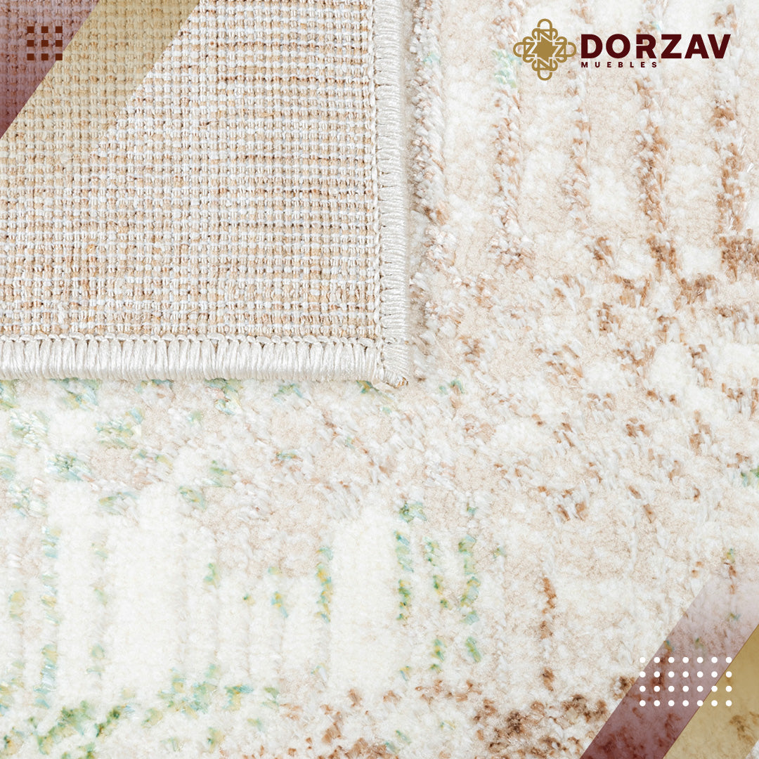 Tapete Decorativo Deniz U7016 Crema / Verde – Abstracto · Interior