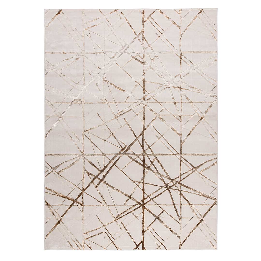 Tapete Decorativo Divan 1039C Ivory / Oro – Abstracto · Interior
