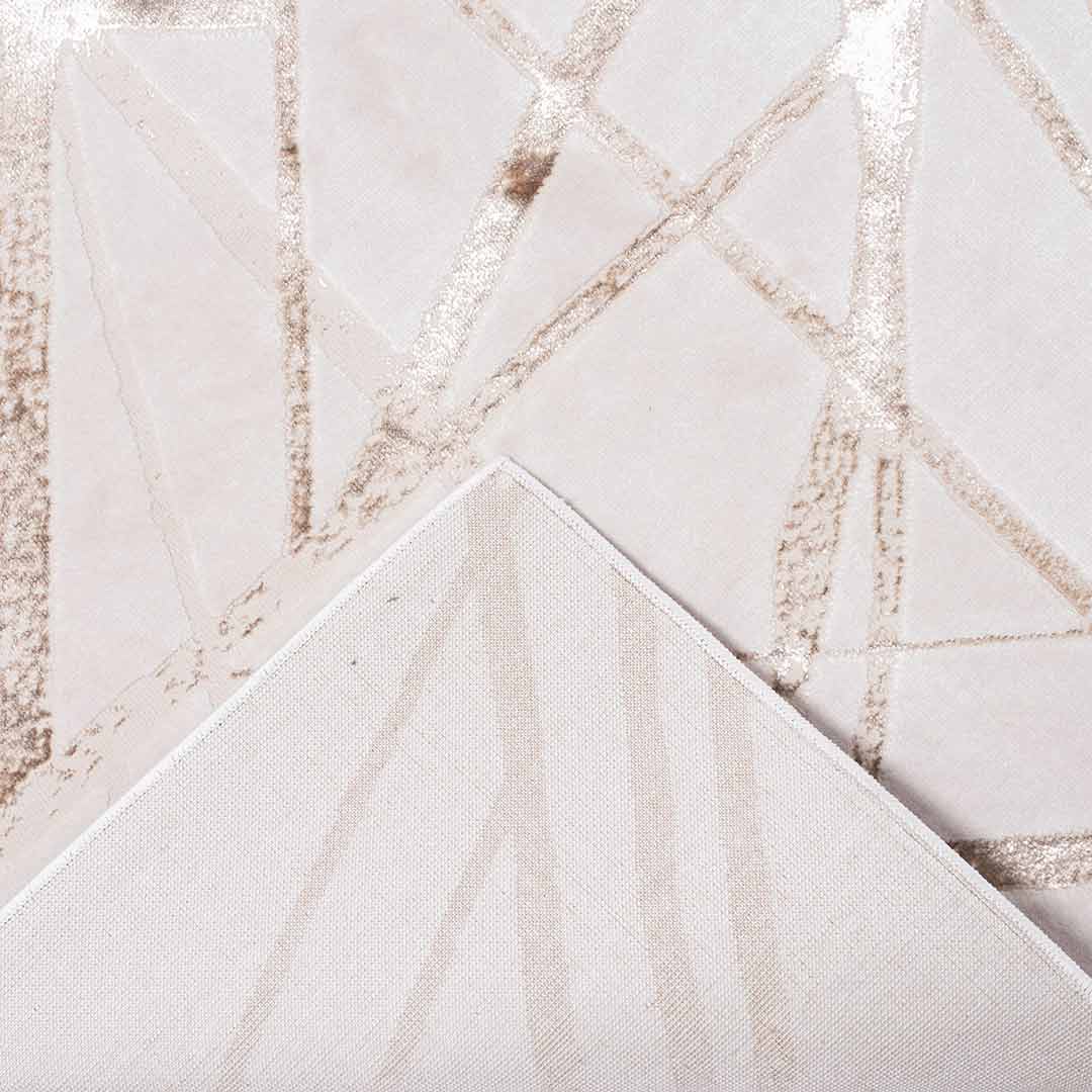 Tapete Decorativo Divan 1039C Ivory / Oro – Abstracto · Interior