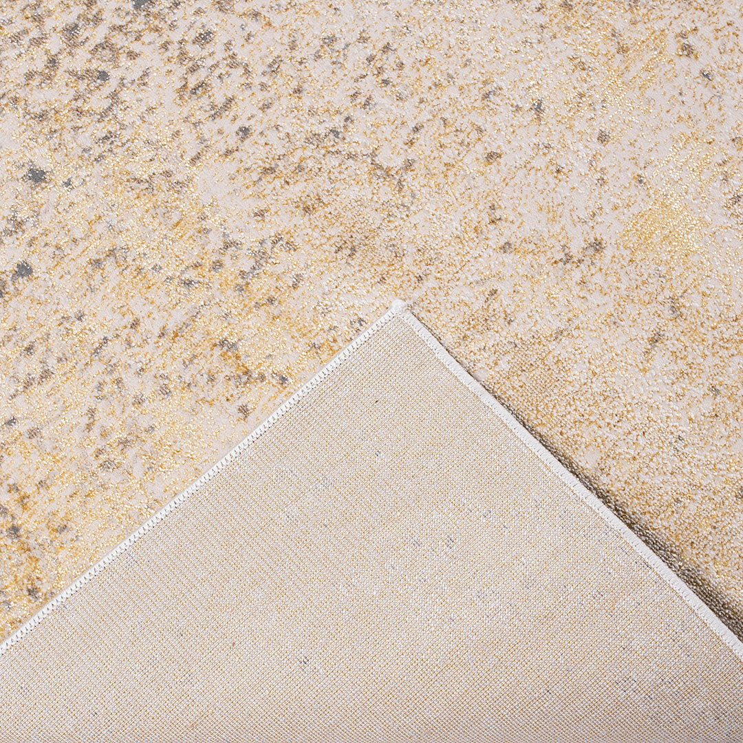 Tapete Decorativo Divan 1040C Dorado / Gris – Abstracto · Interior
