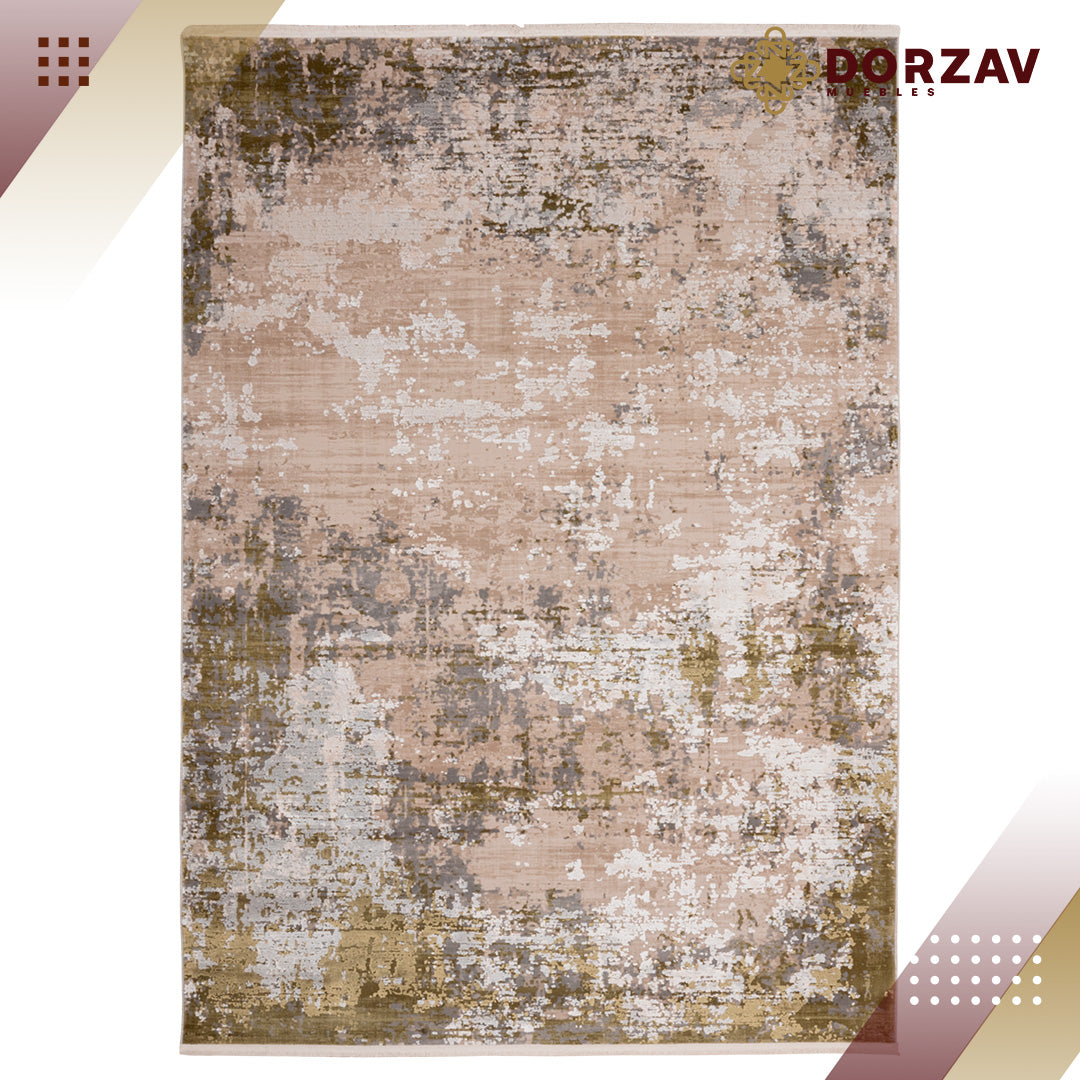 Tapete Decorativo Duomo T2276 Gris / Verde – Abstracto · Interior