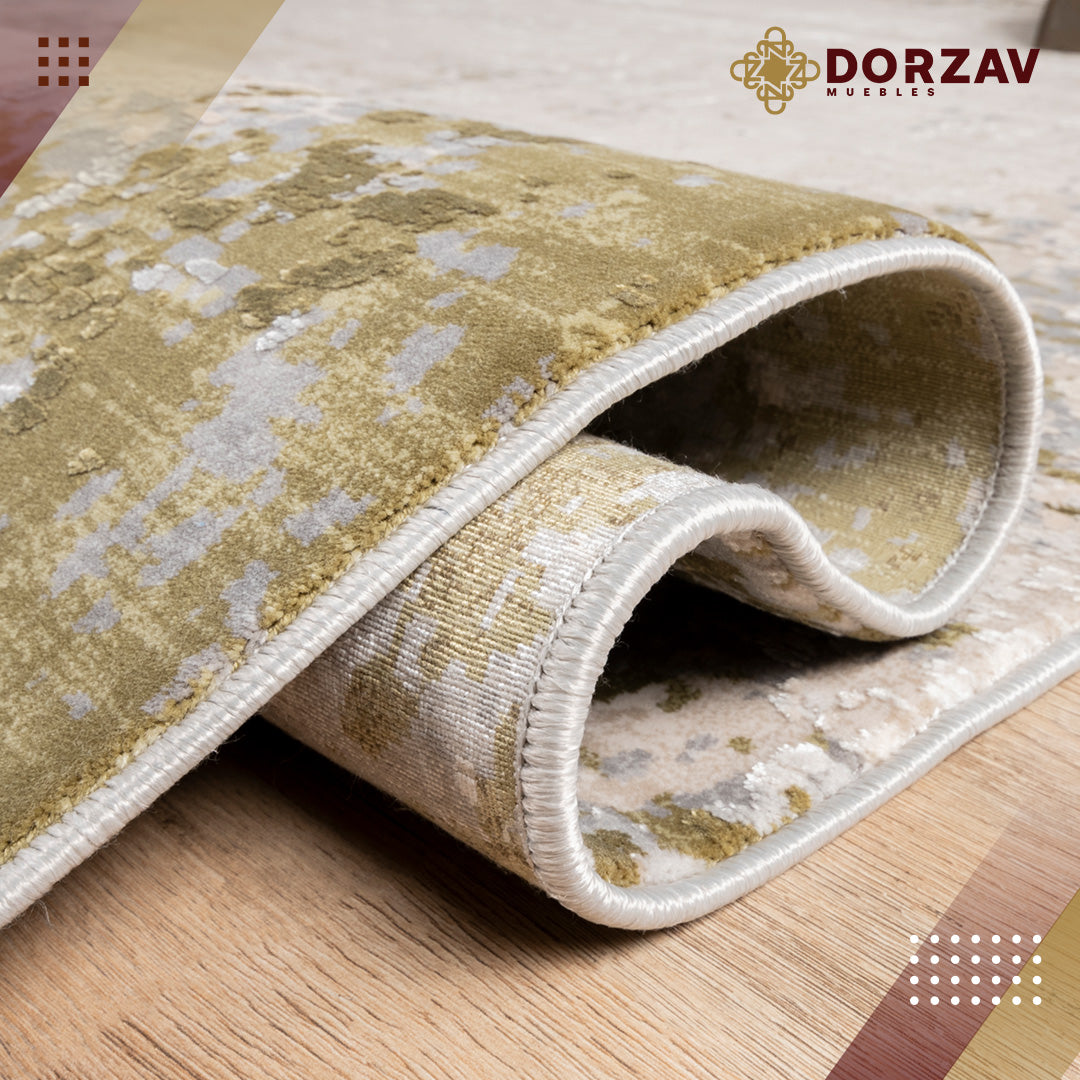 Tapete Decorativo Duomo T2276 Gris / Verde – Abstracto · Interior