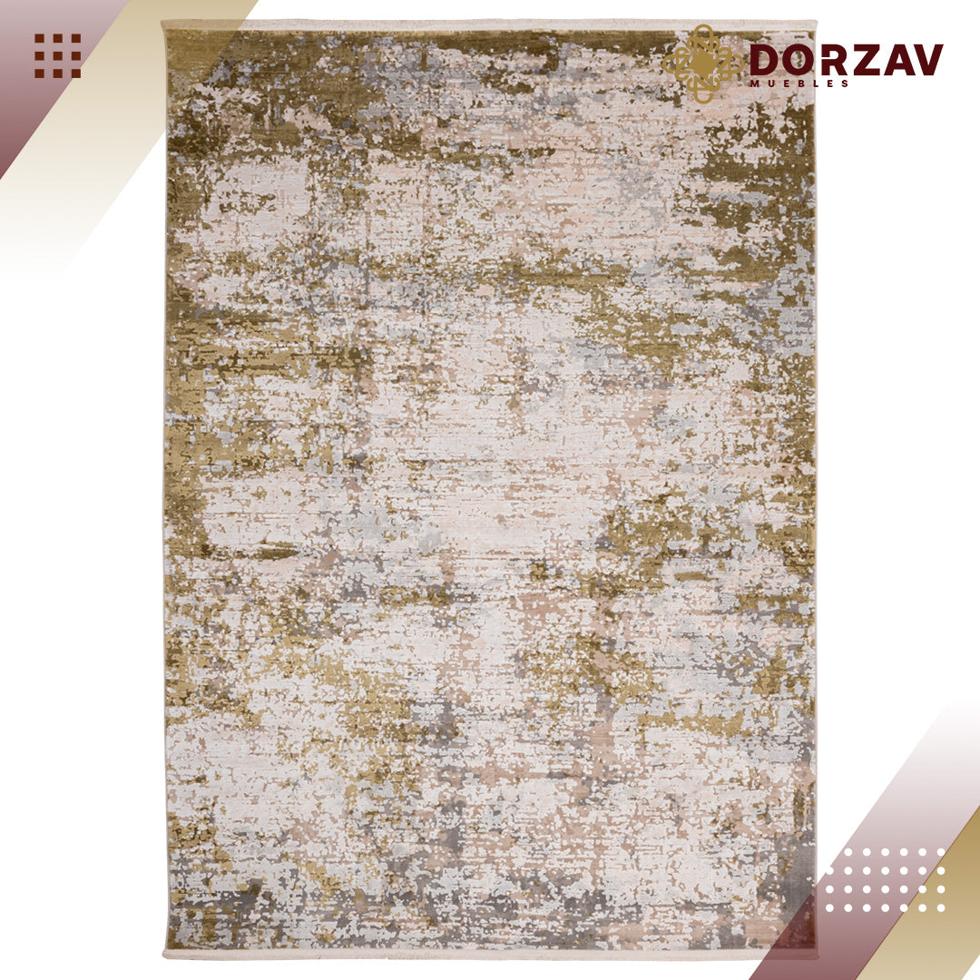 Tapete Decorativo Duomo T2277 Gris / Verde – Abstracto · Interior