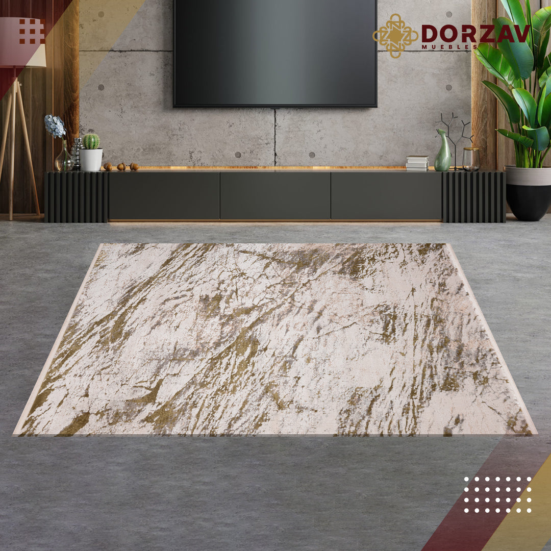 Tapete Decorativo Duomo T2278 Gris / Verde – Abstracto · Interior