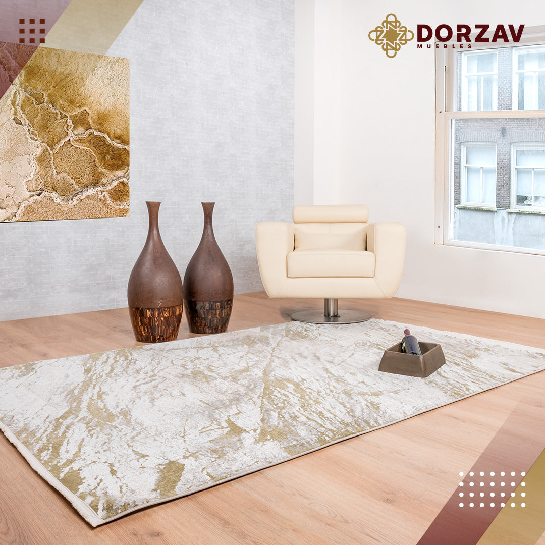 Tapete Decorativo Duomo T2278 Gris / Verde – Abstracto · Interior