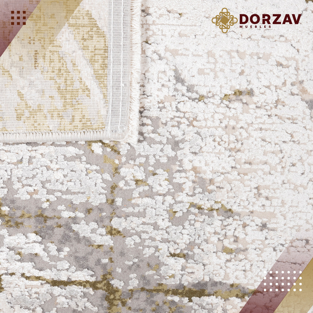 Tapete Decorativo Duomo T2278 Gris / Verde – Abstracto · Interior
