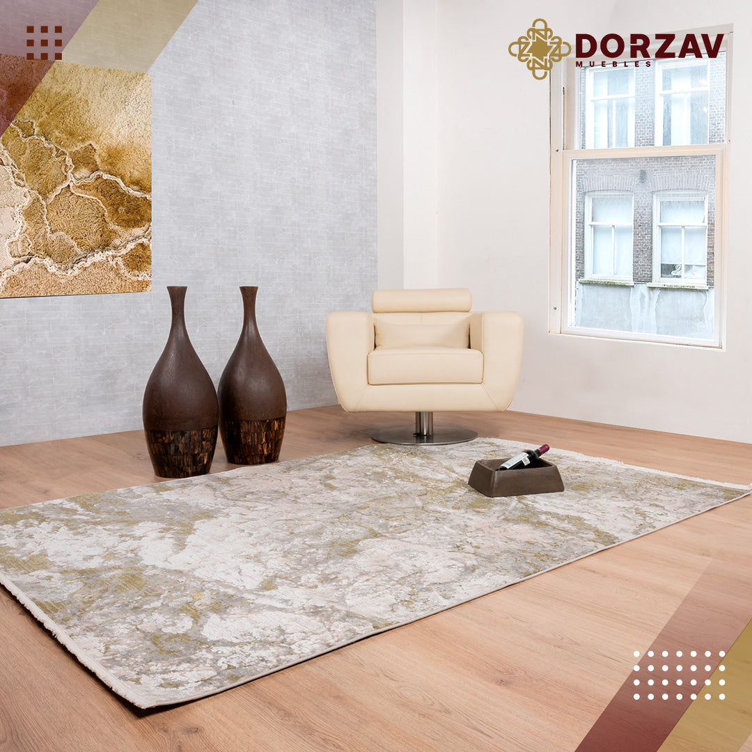 Tapete Decorativo Duomo T2279 Gris / Verde – Abstracto · Interior