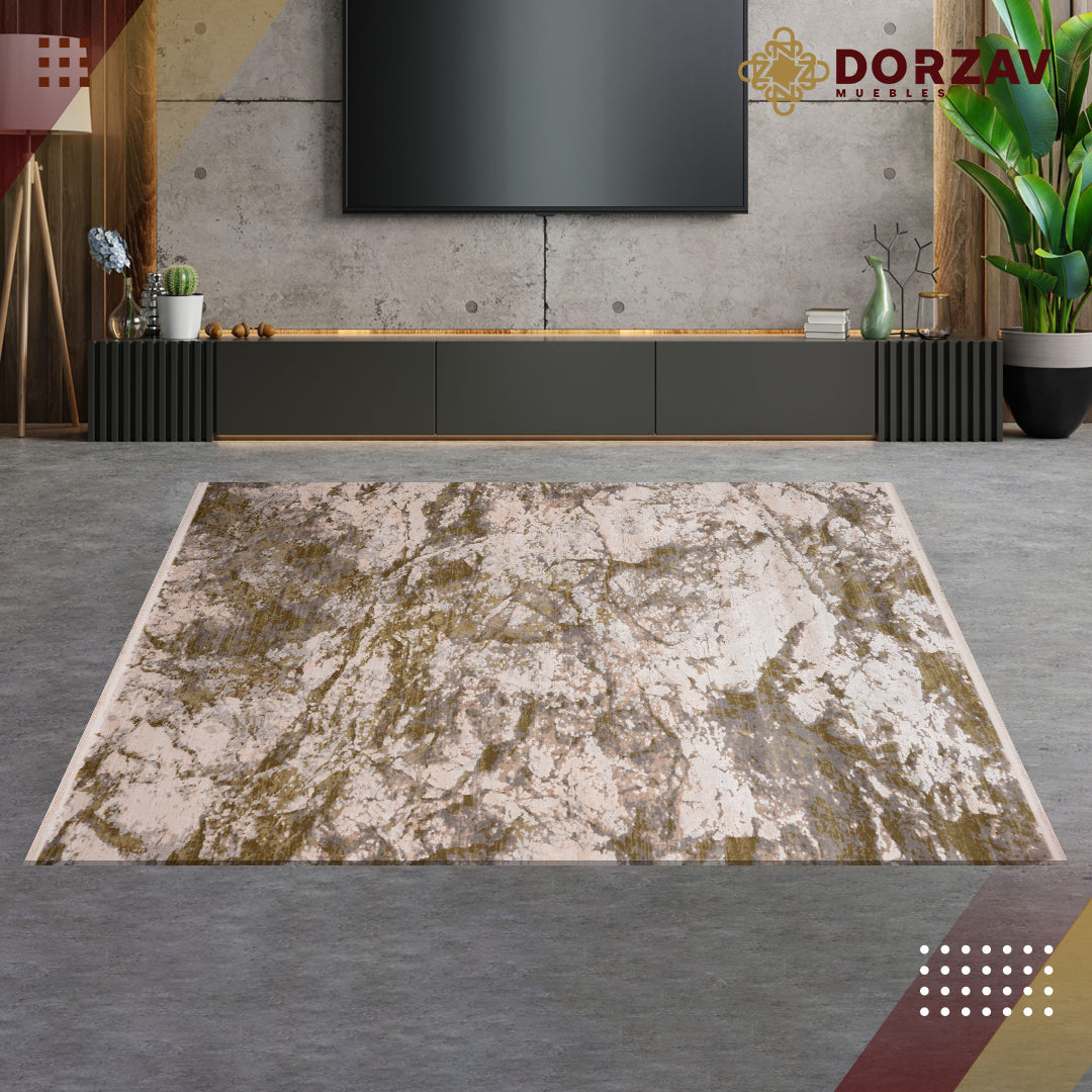 Tapete Decorativo Duomo T2279 Gris / Verde – Abstracto · Interior