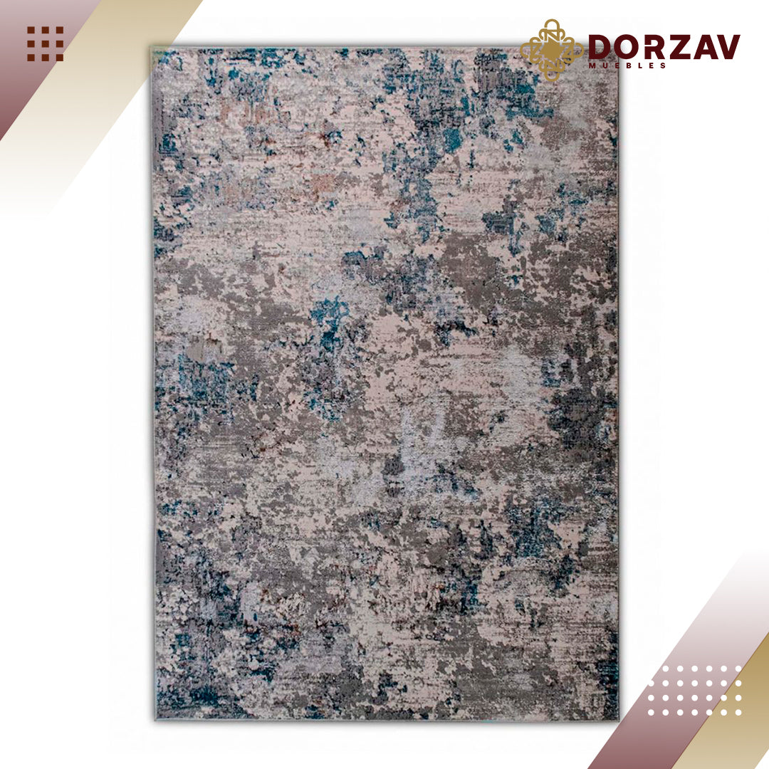 Tapete Decorativo Darica T2162 Gris Turquesa Rosa – Abstracto · Interior