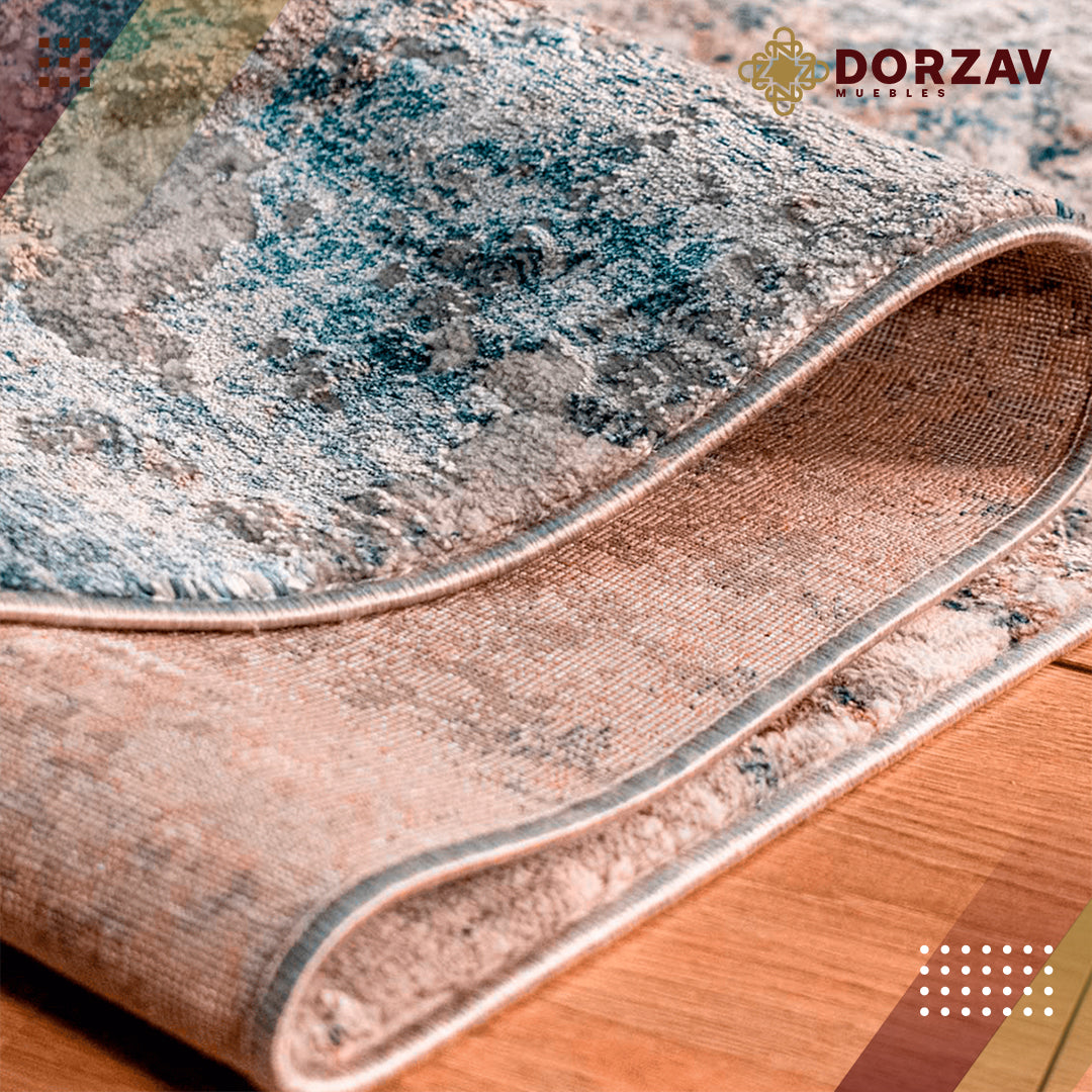 Tapete Decorativo Darica T2162 Gris Turquesa Rosa – Abstracto · Interior
