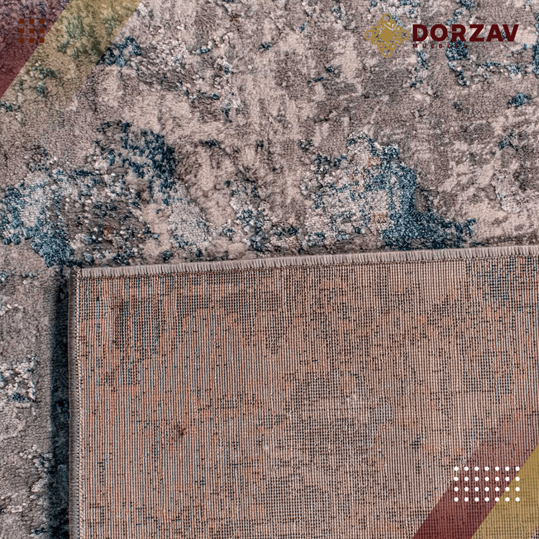 Tapete Decorativo Darica T2162 Gris Turquesa Rosa – Abstracto · Interior
