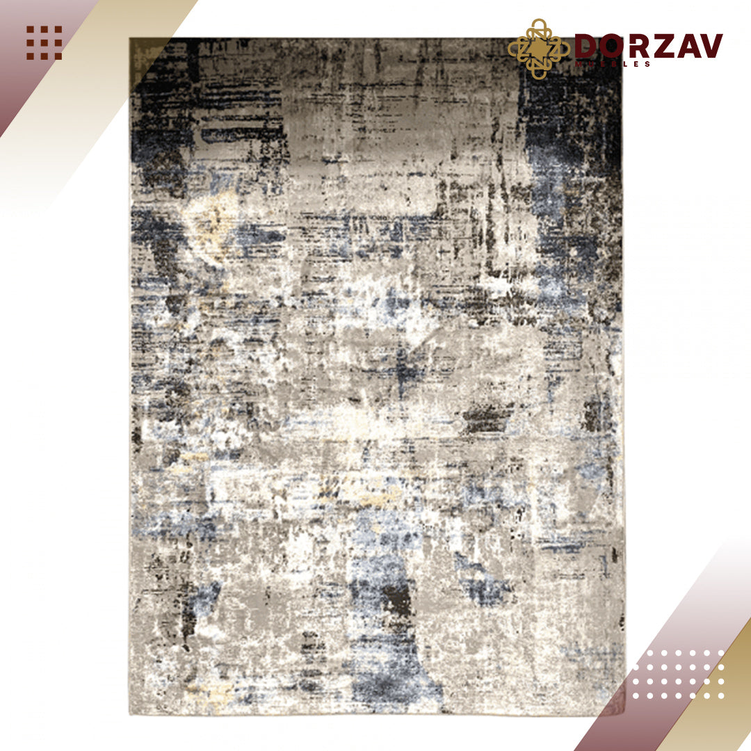 Tapete Decorativo Darica T2120 Crema / Azul – Abstracto · Interior