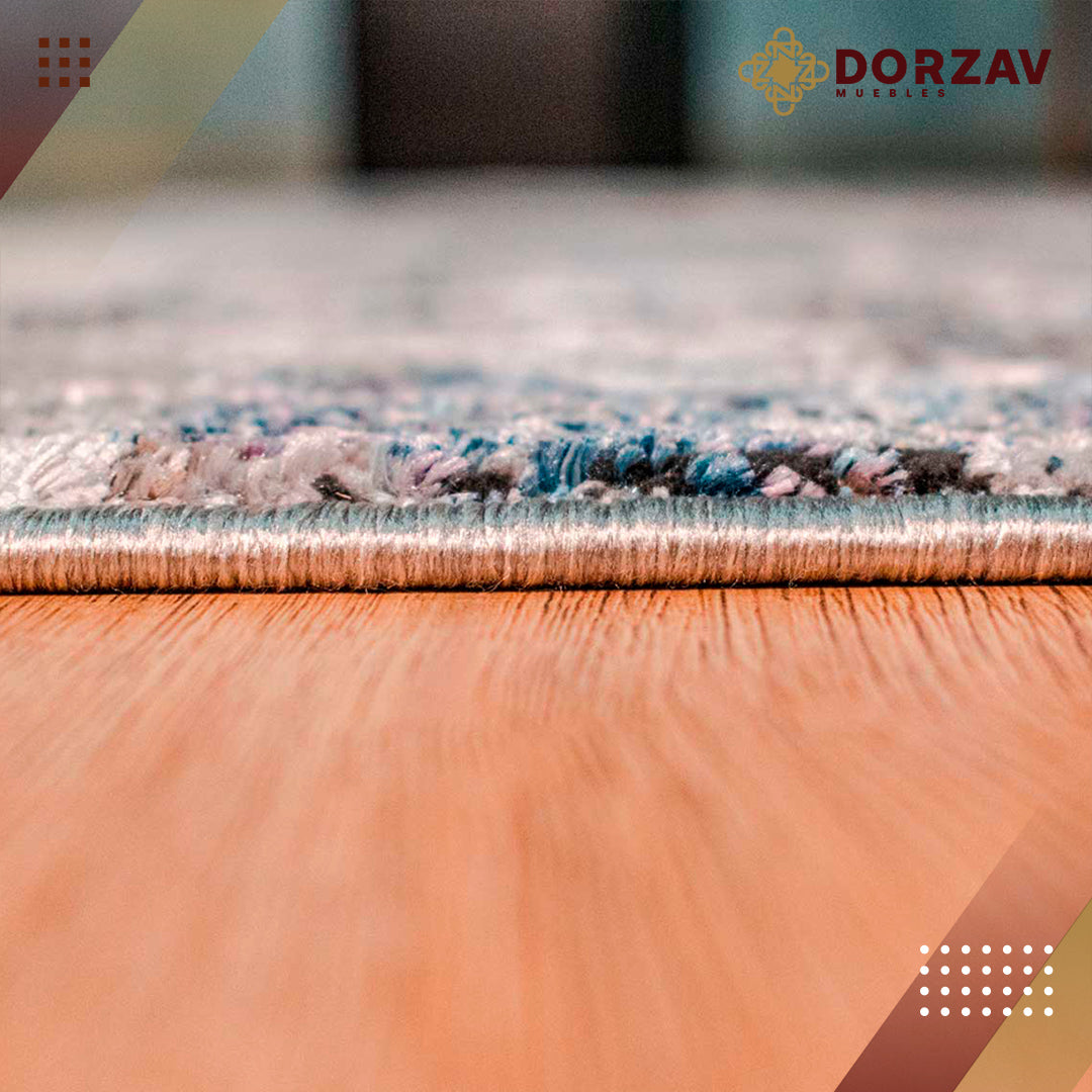 Tapete Decorativo Darica T2120 Crema / Azul – Abstracto · Interior