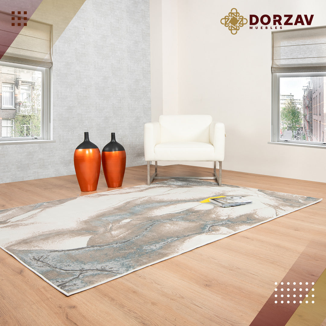 Tapete Decorativo Elif U6033 Plata / Taupe – Abstracto · Interior