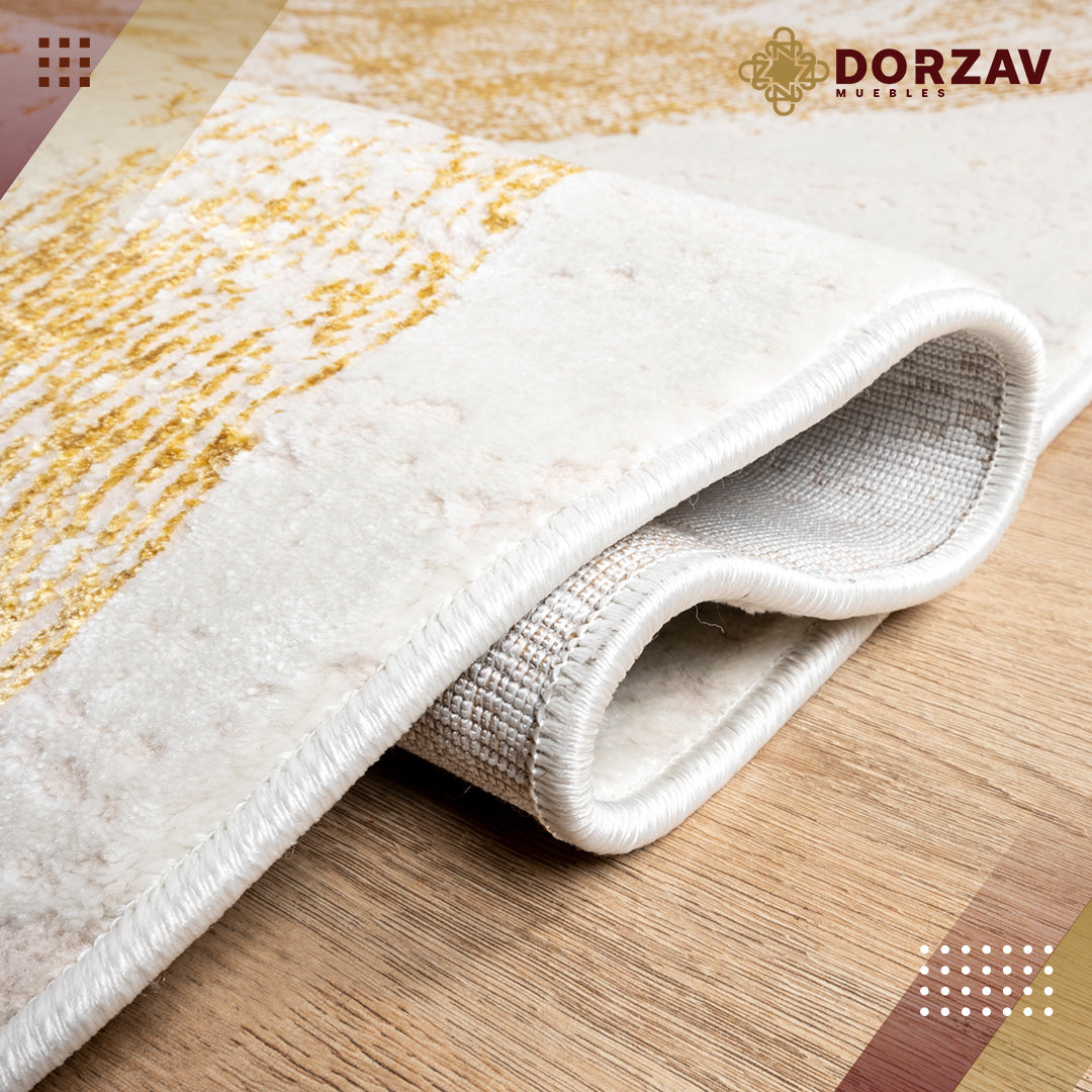 Tapete Decorativo Elif U6034 Oro / Taupe – Abstracto · Interior
