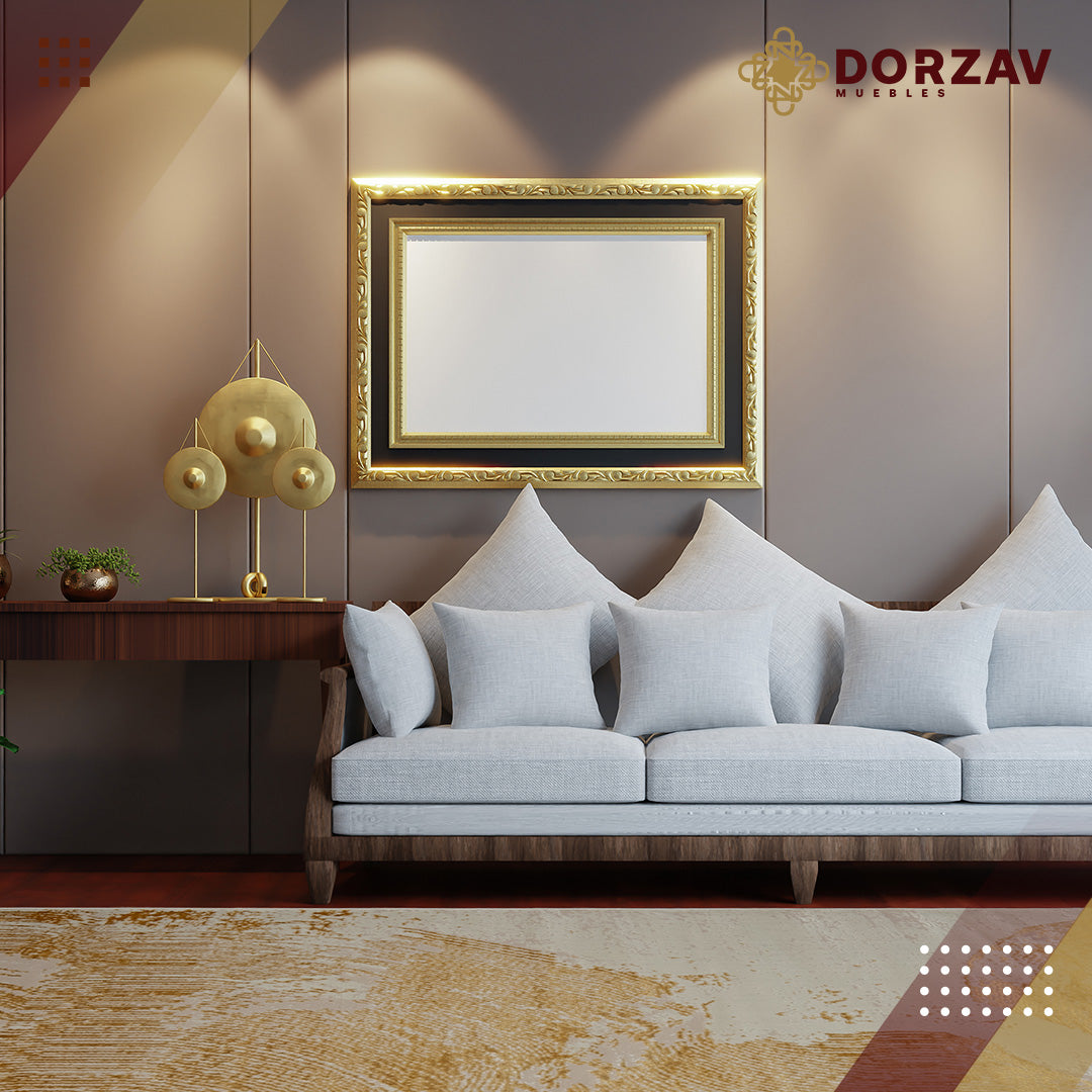 Tapete Decorativo Elif U6034 Oro / Taupe – Abstracto · Interior