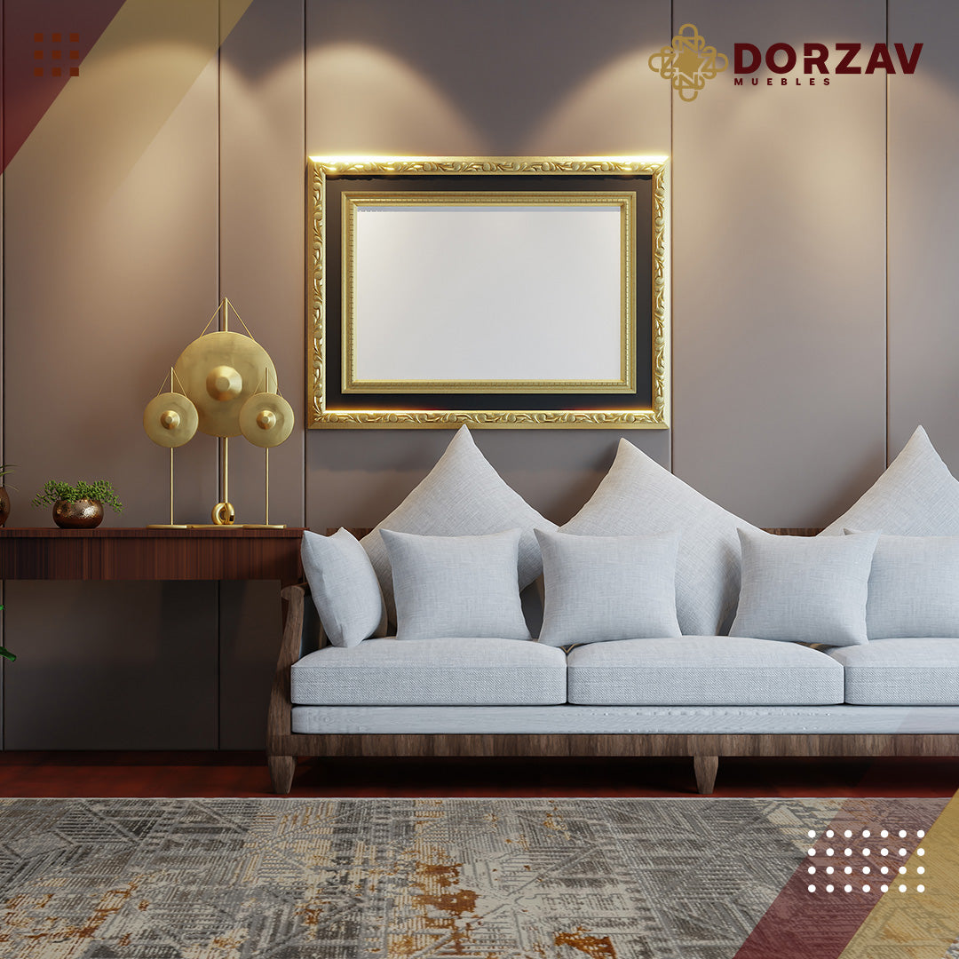 Tapete Decorativo Elif U6035 Oro / Taupe – Abstracto · Interior