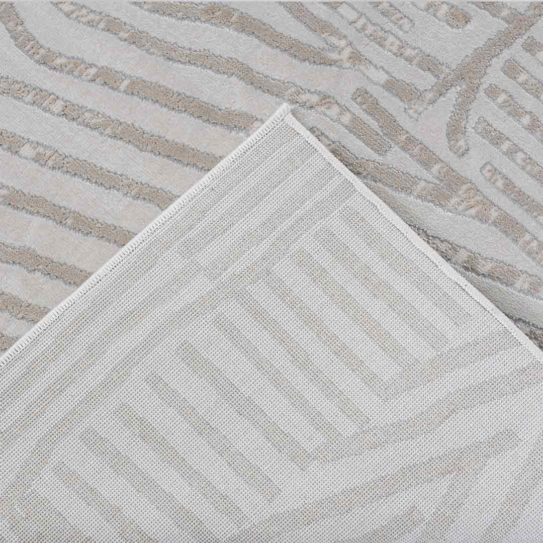Tapete Decorativo Eren 1046C Beige / Taupe – Geométrico · Interior