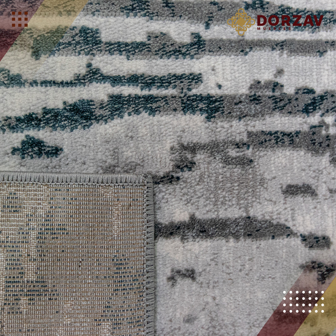 Tapete Decorativo Erzin T9001 Gris / Azul – Abstracto · Interior