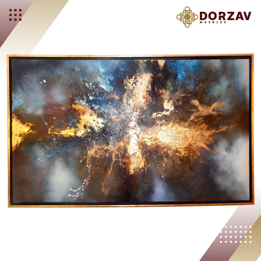 Cuadro Decorativo Explosión Azul