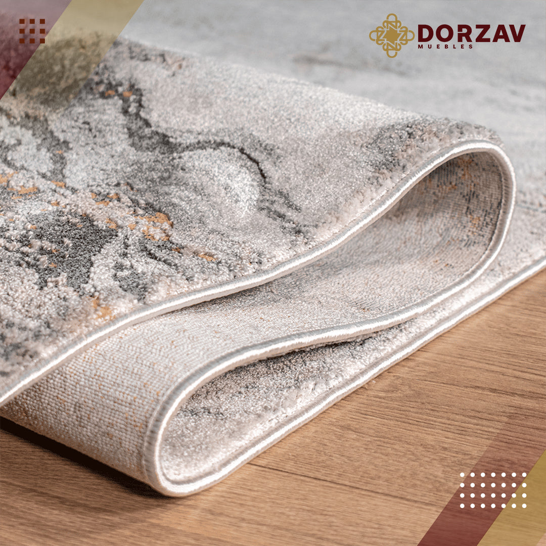 Tapete Decorativo Hadim T2095 Gris / Crema – Abstracto · Interior