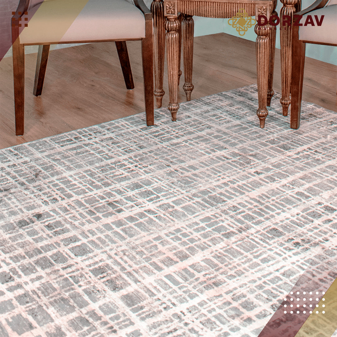 Tapete Decorativo Izmir T2102 Gris / Azul – Geométrico · Interior