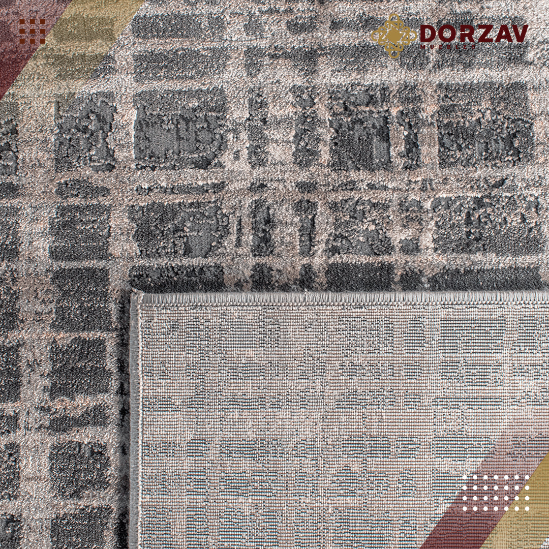 Tapete Decorativo Izmir T2102 Gris / Azul – Geométrico · Interior