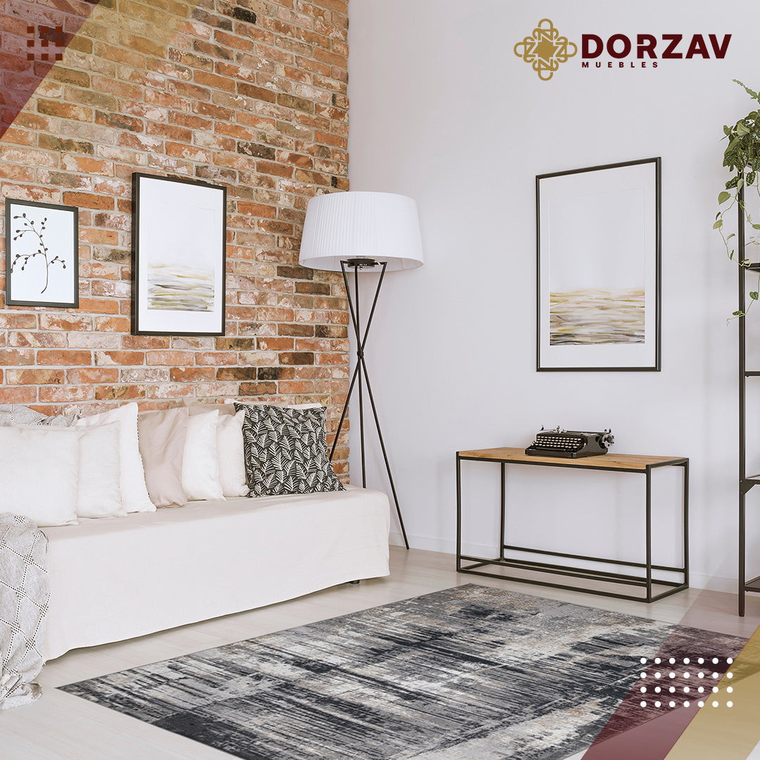 Tapete Decorativo Jasmine U5013 Gris / Negro – Abstracto · Interior
