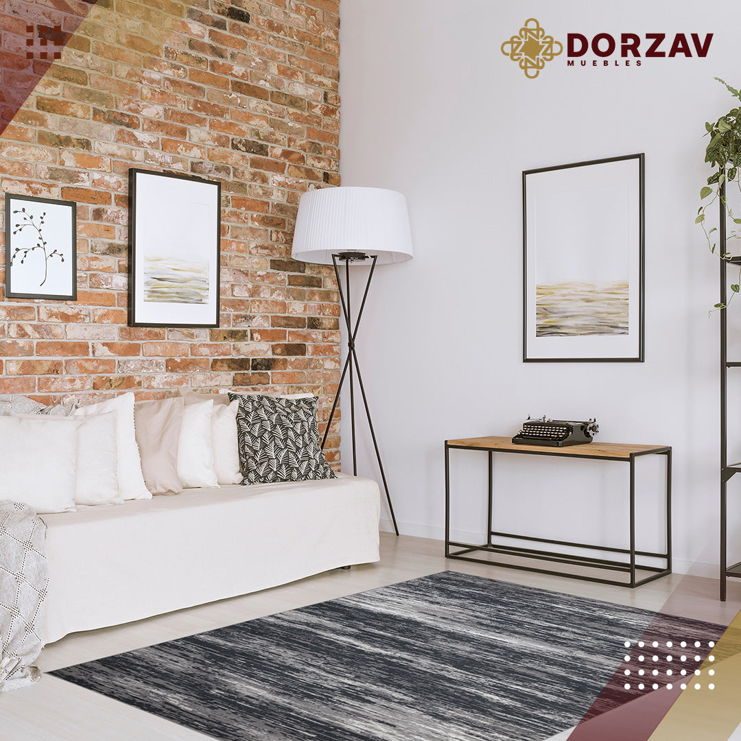 Tapete Decorativo Jasmine U5016 Gris / Negro – Abstracto · Interior