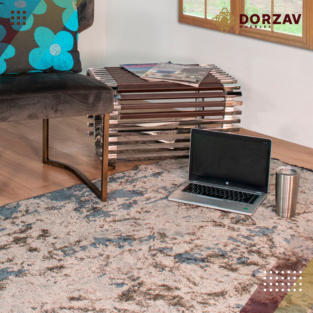 Tapete Decorativo Kabala T8008 Gris / Oro – Abstracto · Interior