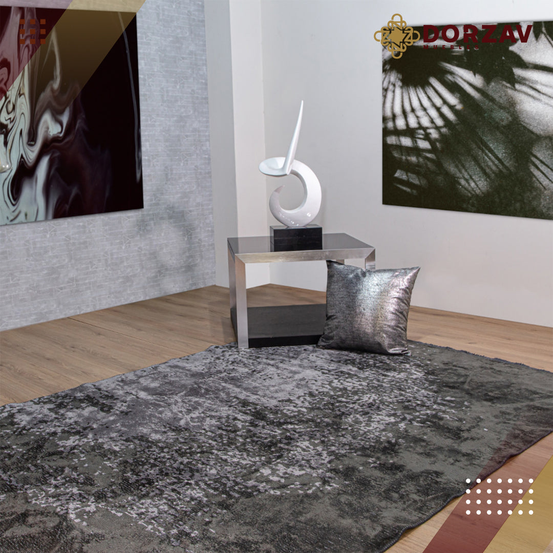 Tapete Decorativo Kabala T8015 Gris / Verde – Abstracto · Interior