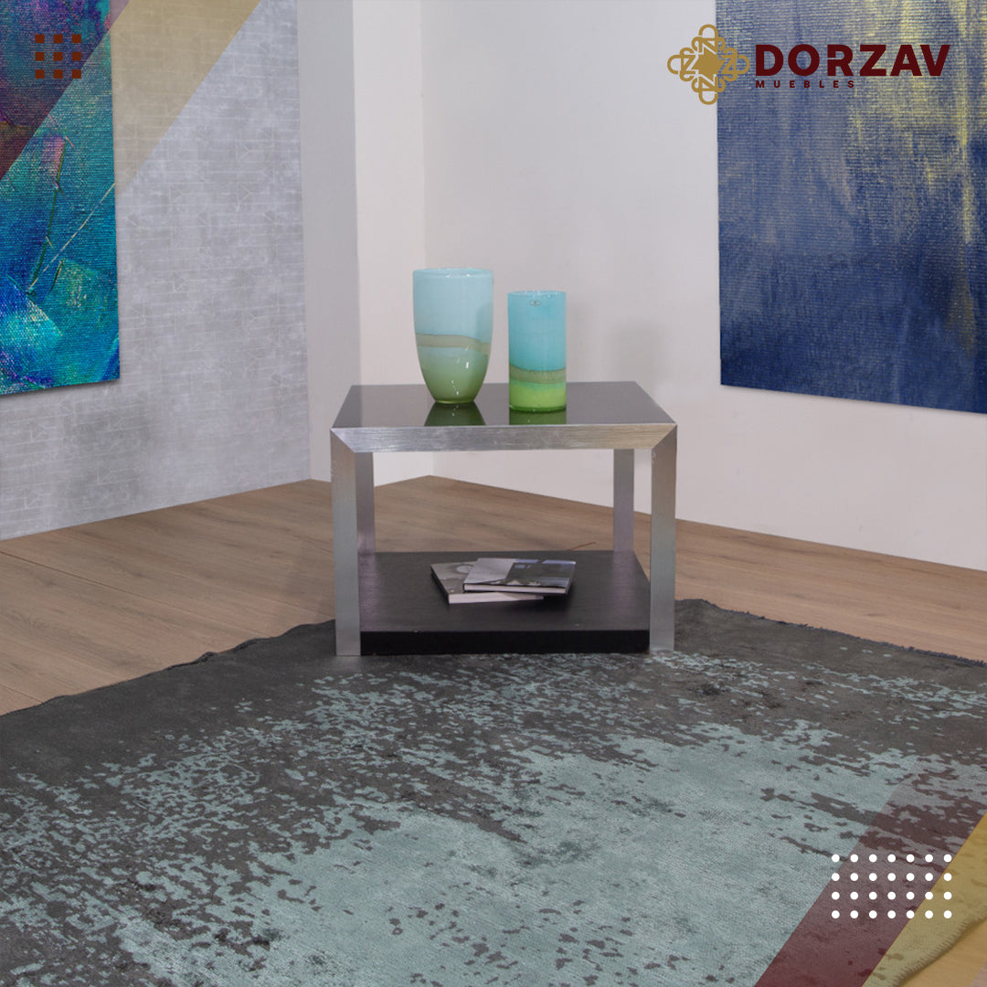 Tapete Decorativo Kabala T8016 Gris / Azul – Abstracto · Interior