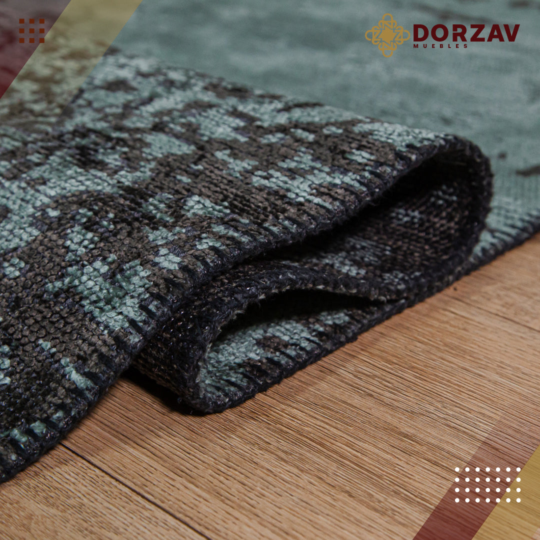 Tapete Decorativo Kabala T8016 Gris / Azul – Abstracto · Interior