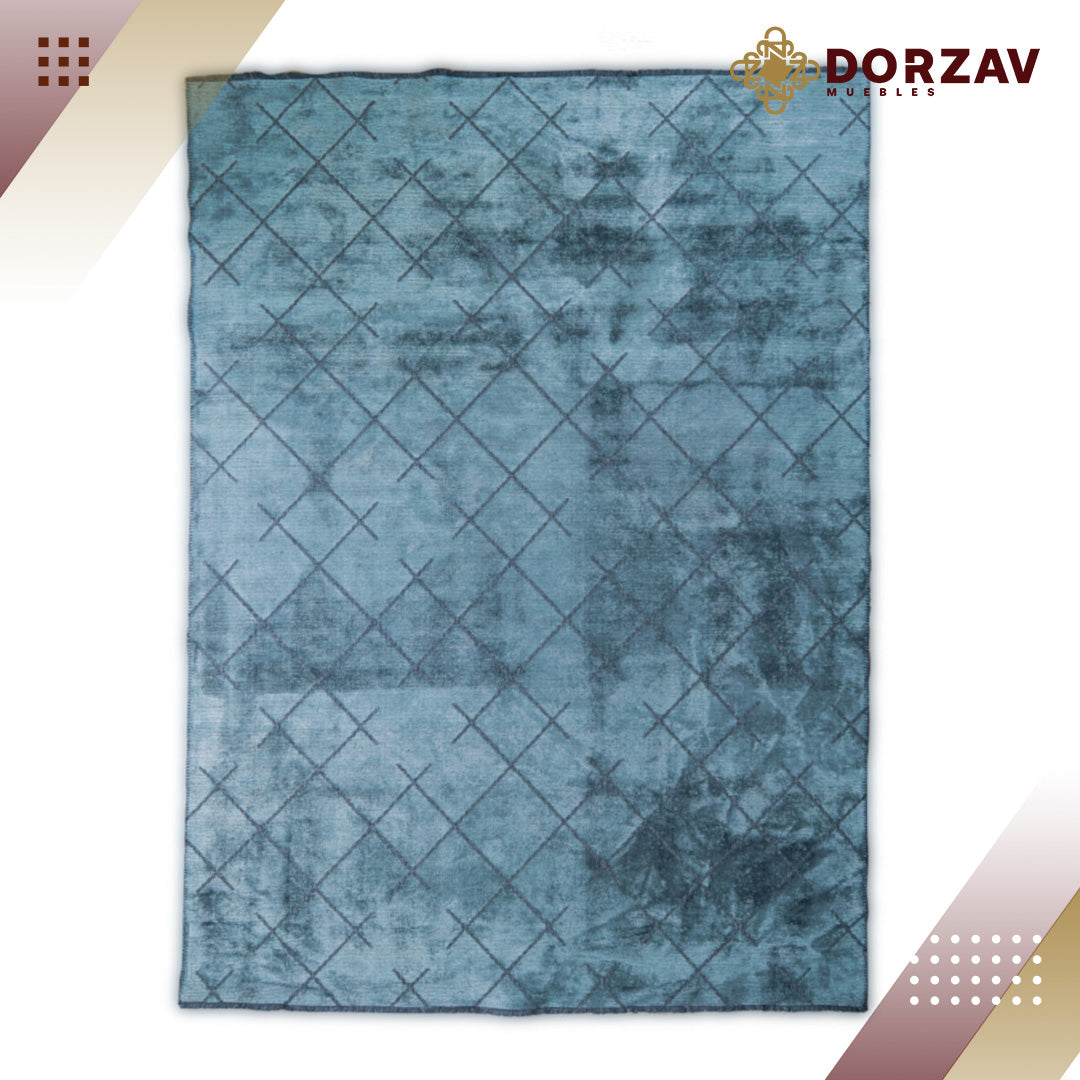 Tapete Decorativo Kabala T8019 Negro / Plata – Geométrico · Interior