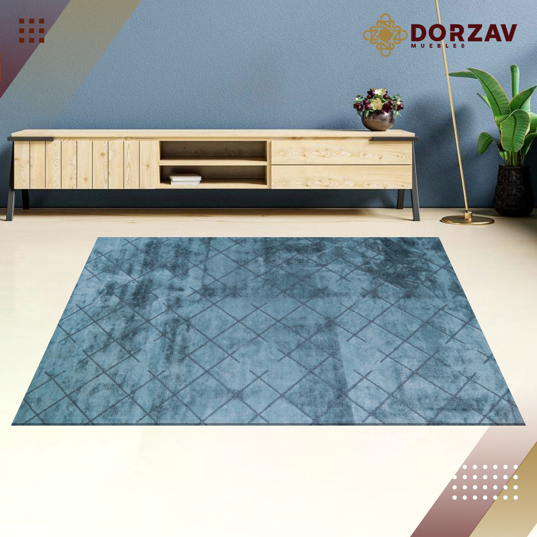 Tapete Decorativo Kabala T8019 Negro / Plata – Geométrico · Interior