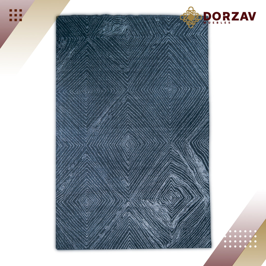 Tapete Decorativo Kabala T8020 Gris / Negro – Geométrico · Interior
