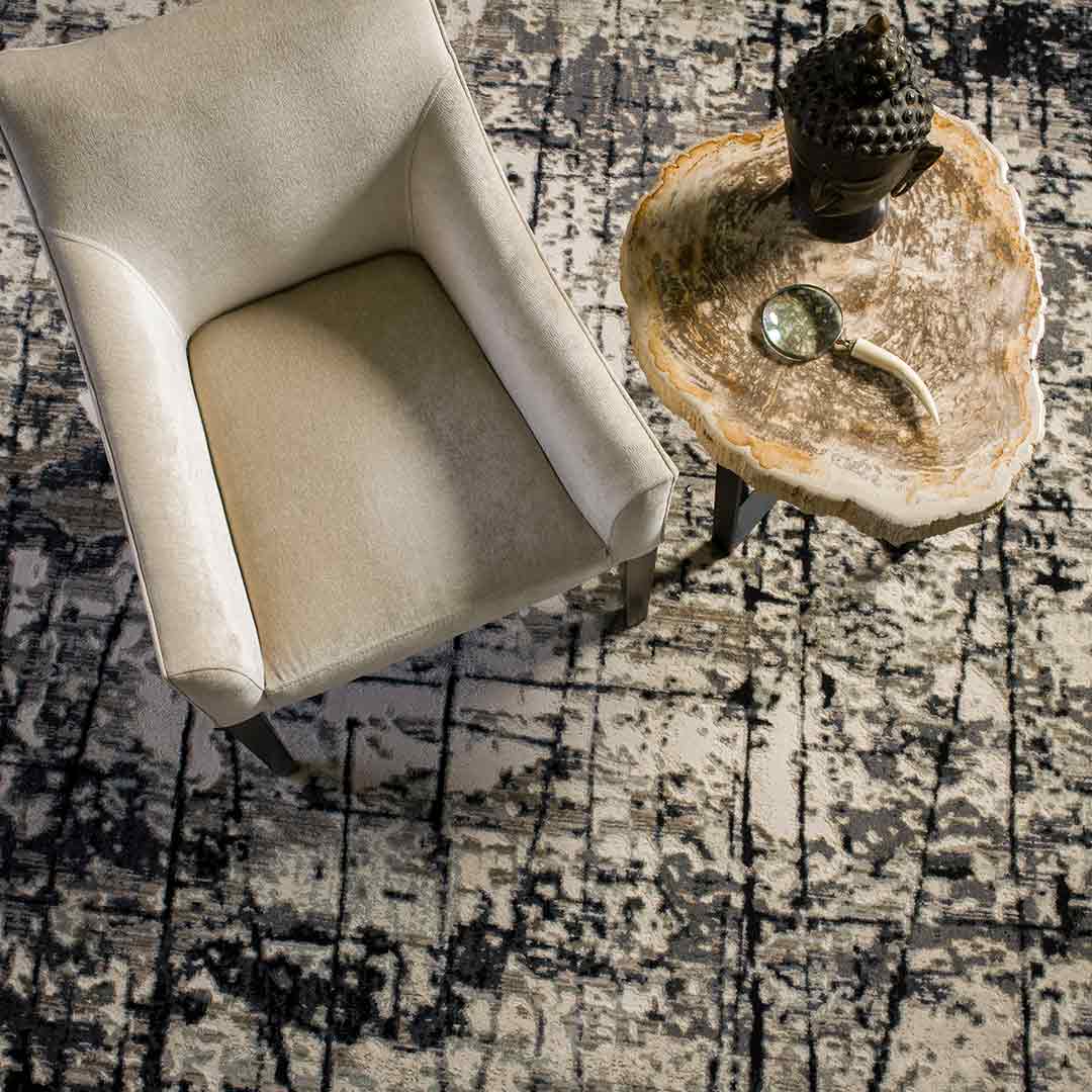 Tapete Decorativo Kale 1026C Negro / Beige – Abstracto · Interior
