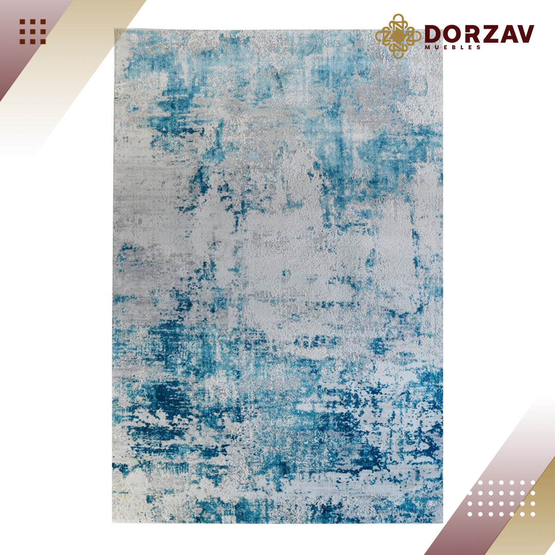 Tapete Decorativo Kemer T2031 Azul / Crema – Abstracto · Interior