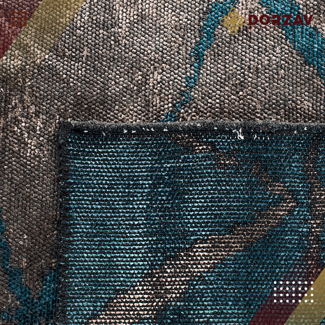 Tapete Decorativo Kabala T8004 Gris / Verde – Geométrico · Interior