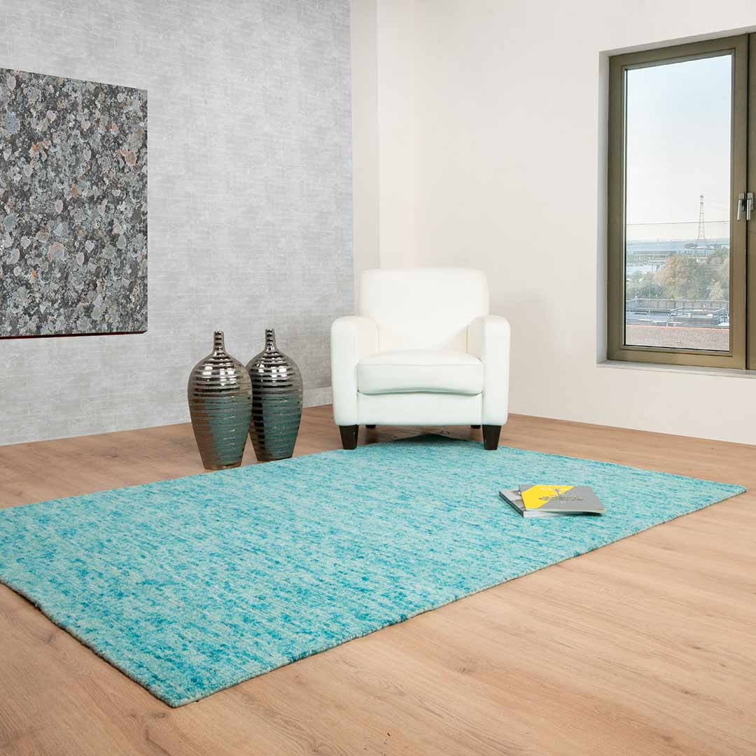 Tapete Decorativo Malda N8016 Azul / Turquesa – Contemporáneo · Interior